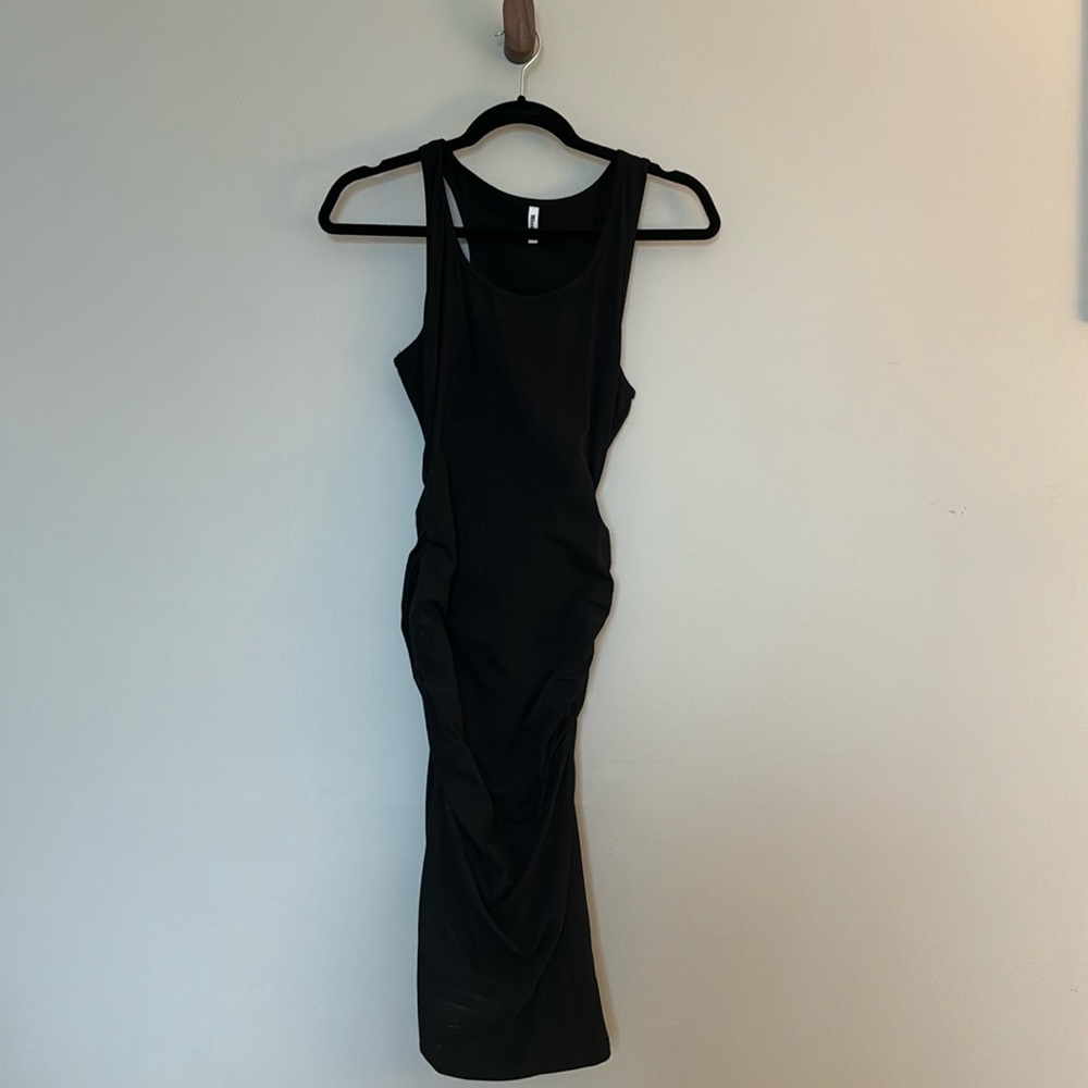 Black cotton bodycon dress
